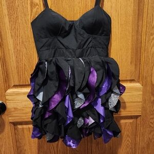 Handmade Ursula costume on a Forever 21 base, Black and Purple Mini Dress, M